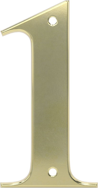 Bağlantı Elemanı Montaj Karakteri, Pirinç, 2“ yüksekliğinde x 1/64” kalınlığında