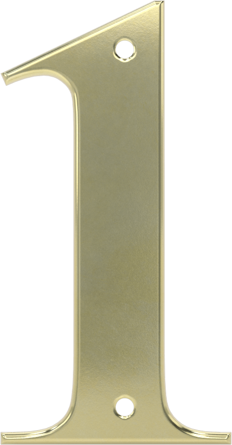 Bağlantı Elemanı Montaj Karakteri, Pirinç, 3“ Yükseklik x 1/64” Kalınlık