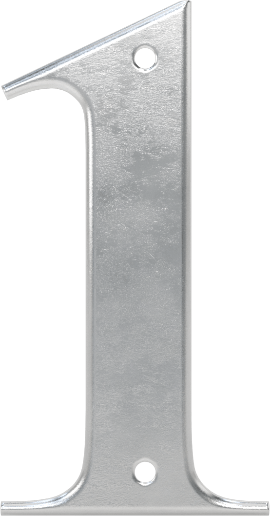 Bağlantı Elemanı Montaj Karakteri, Alüminyum, 6“ Yükseklik x 1/32” Kalınlık