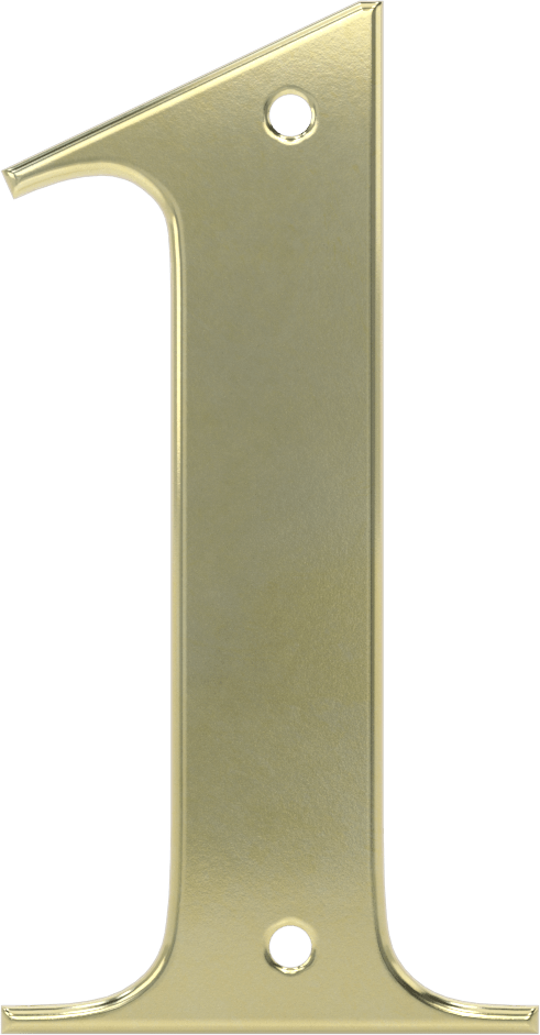 Bağlantı Elemanı Montaj Karakteri, Pirinç, 4“ Yükseklik x 1/64” Kalınlık