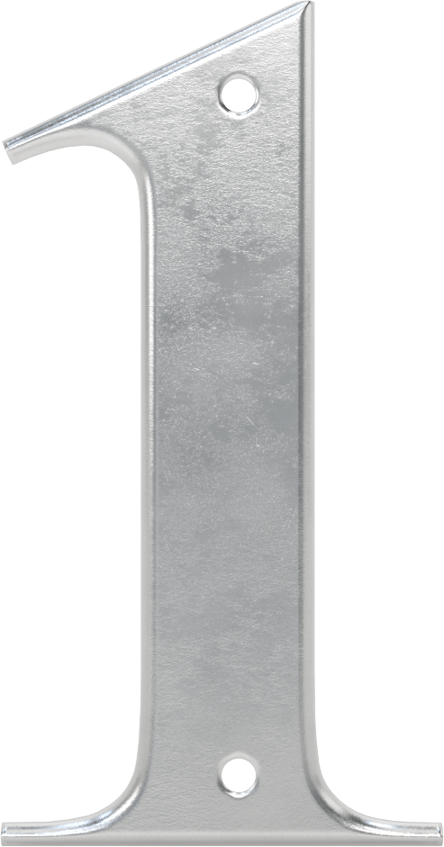 Bağlantı Elemanı Montaj Karakteri, Alüminyum, 4“ Yükseklik x 1/32” Kalınlık