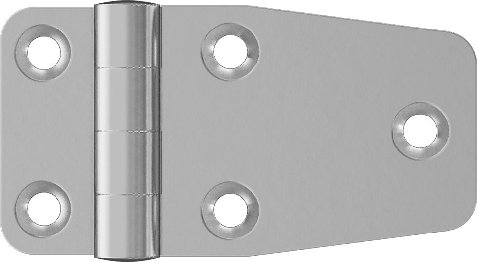 Yarı Gizli Dolap Menteşesi, Kaplama Kapılar için, Standart, 304 Paslanmaz Çelik, 1-7/16“ x 2” Kapı Kanadı