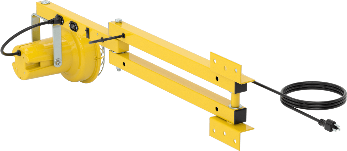 Mafsallı Kollu Rıhtım Işığı, 40" Kol Uzanma Mesafesi, 8-1/4" Baş Çapı