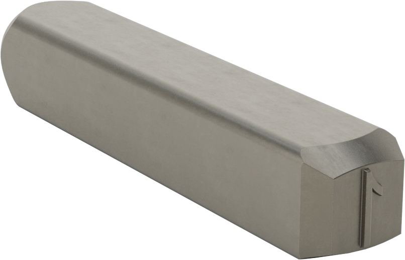 Yükseltilmiş Karakterli Çelik Damga, 1/2" Karakter Yüksekliği