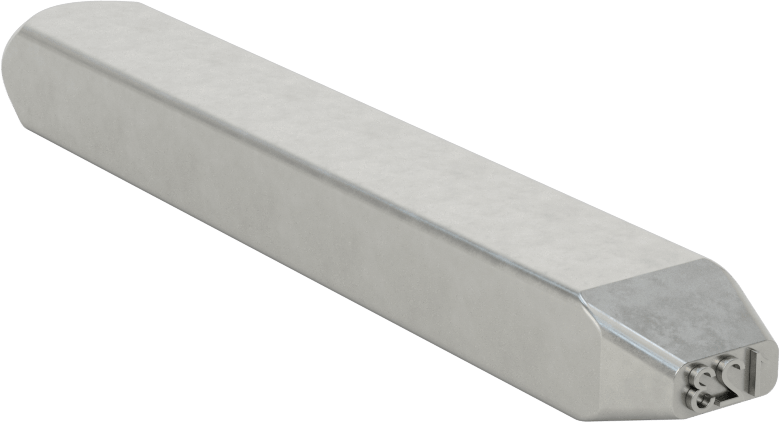 Çelik Damga, 1-Line, 3 Karakter, 1/8" Karakter Yüksekliği