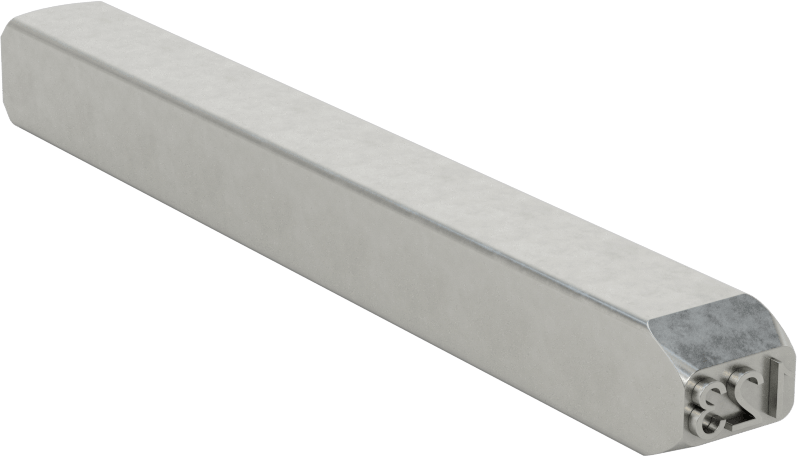 Çelik Damga, 1-Line, 3 Karakter, 5/32" Karakter Yüksekliği