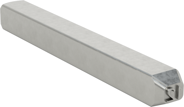 Çelik Damga, 1-Line, 2 Karakter, 5/32" Karakter Yüksekliği