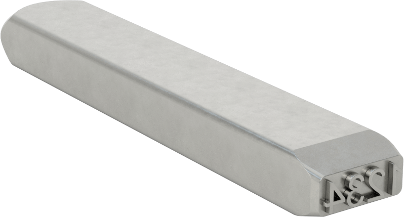 Çelik Damga, 1-Line, 4 Karakter, 3/16" Karakter Yüksekliği