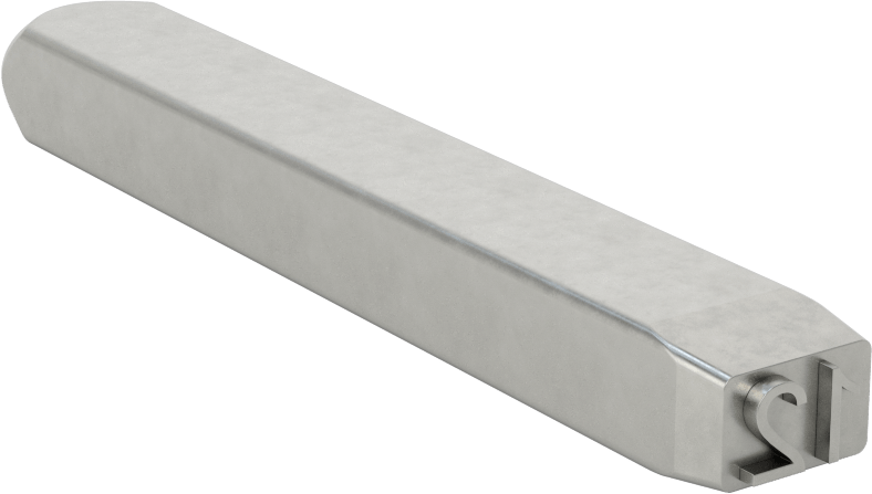 Çelik Damga, 1-Line, 2 Karakter, 1/4" Karakter Yüksekliği