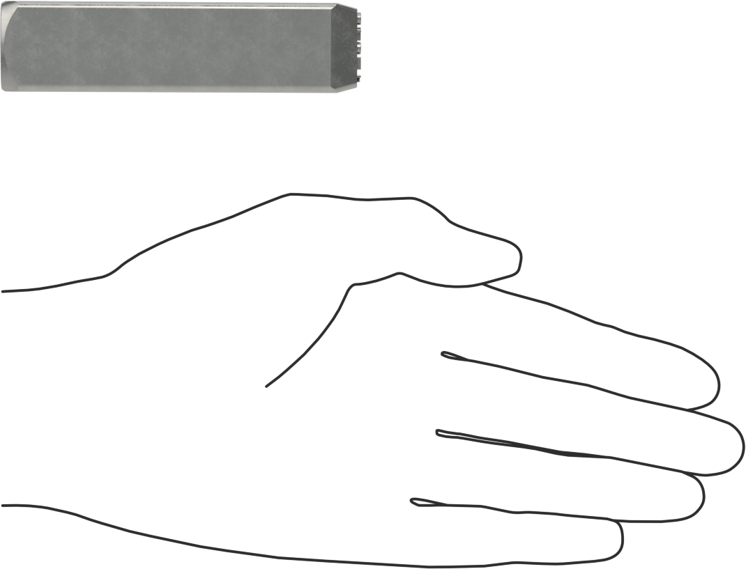 Çelik Damga, 1-Line, 5 Karakter, 3/16" Karakter Yüksekliği