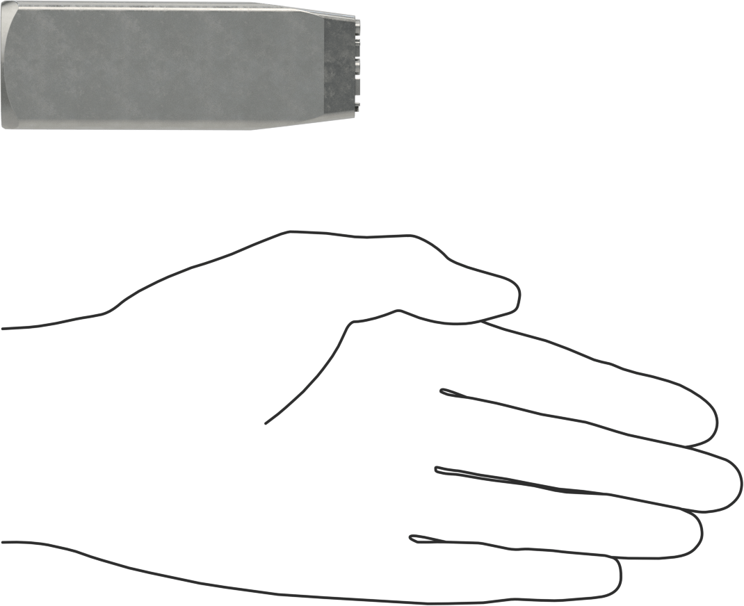 Çelik Damga, 1-Line, 5 Karakter, 1/4" Karakter Yüksekliği