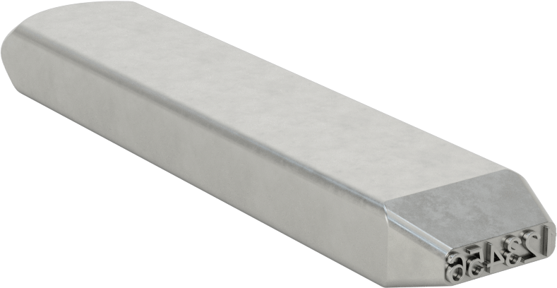Çelik Damga, 1-Line, 6 Karakter, 1/8" Karakter Yüksekliği