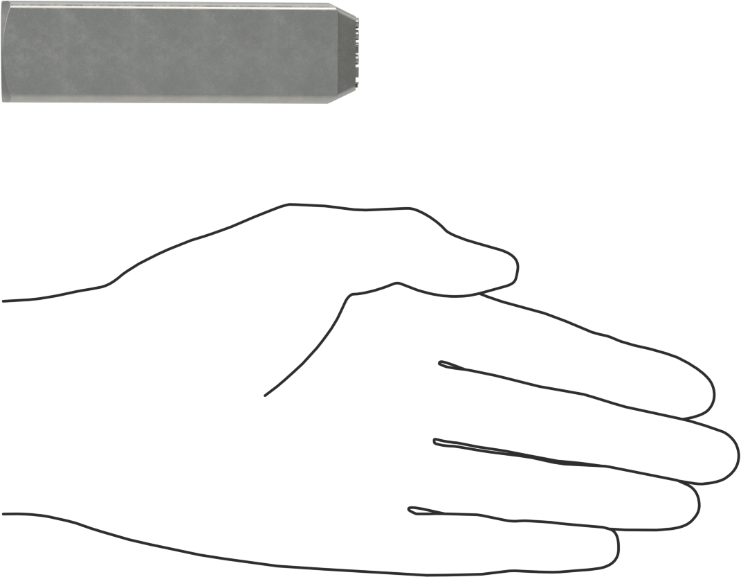 Çelik Damga, 1-Line, 6 Karakter, 5/32" Karakter Yüksekliği