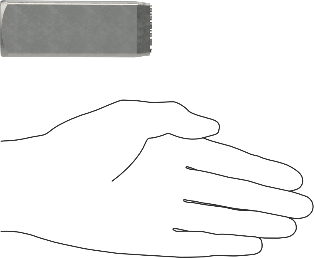 Çelik Damga, 1-Line, 6 Karakter, 1/4" Karakter Yüksekliği