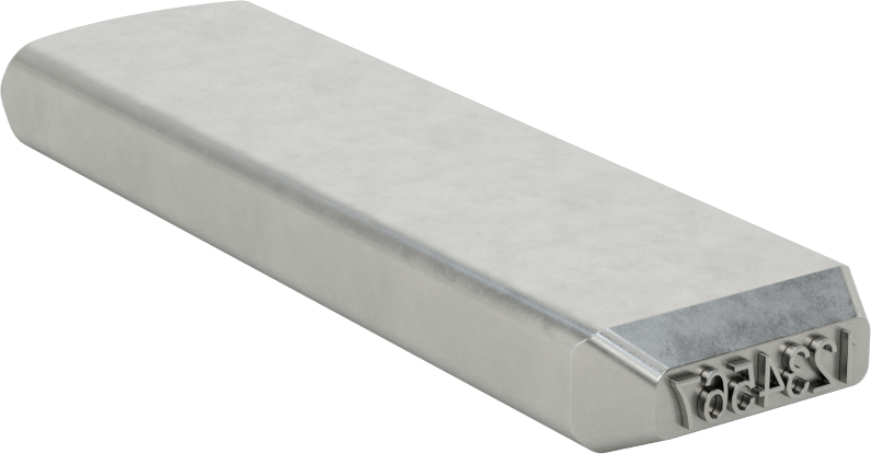 Çelik Damga, 1-Line, 7 Karakter, 5/32" Karakter Yüksekliği