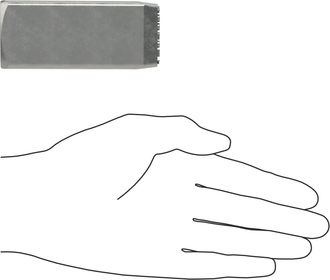 Çelik Damga, 1-Line, 7 Karakter, 1/4" Karakter Yüksekliği