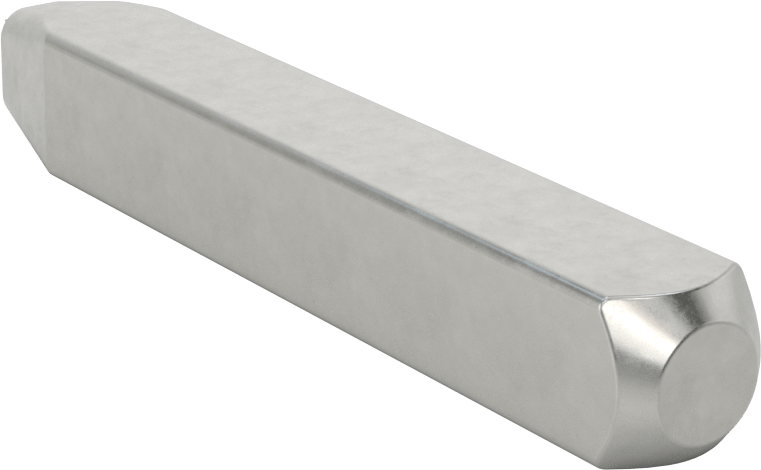 Çelik Damga, 2-Lines, Satır Başına 2 Karakter, 1/8" Karakter Yüksekliği
