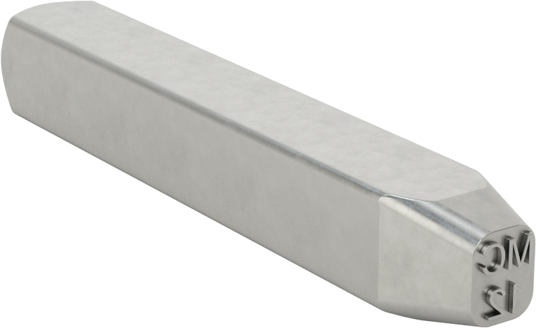Çelik Damga, 2-Lines, Satır Başına 2 Karakter, 1/8" Karakter Yüksekliği