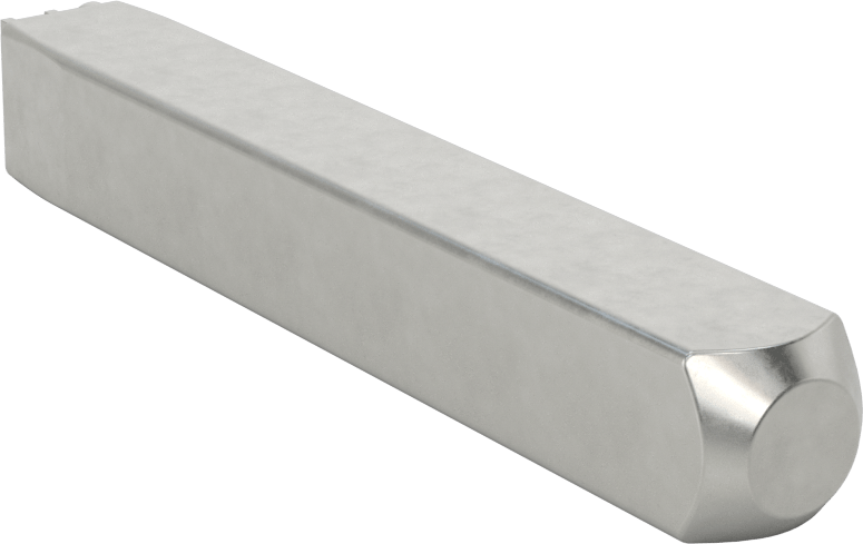 Çelik Damga, 2-Lines, Satır Başına 2 Karakter, 1/4" Karakter Yüksekliği