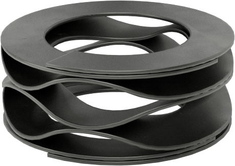 İstiflenmiş Dalgalı Disk Yay, Düz Uçlar, 5/16" Mil Çapı için, 0,062" Sıkıştırılmış Yükseklik
