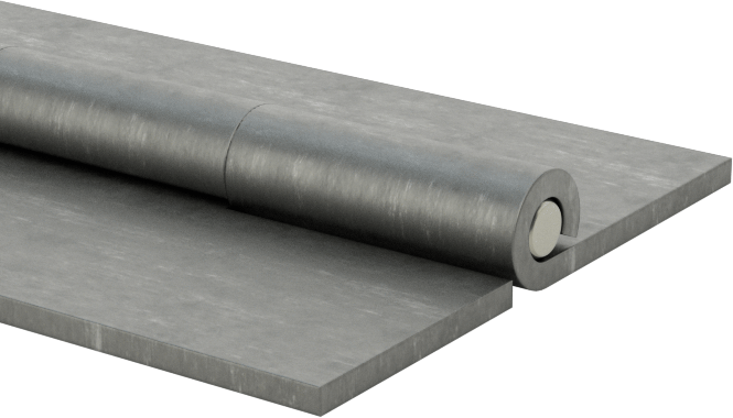 Delikli Olmayan Çelik Piyano Menteşesi, 1-1/16" Toplam Genişlik, 1/2“ Uzunluk x 0,174” Çaplı Mafsal