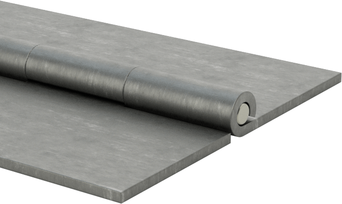 Delikli Olmayan Çelik Piyano Menteşesi, 1-1/2" Toplam Genişlik, 1/2“ Uzunluk x 0,174” Çaplı Mafsal