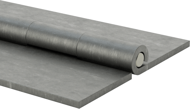 Delikli Olmayan Çelik Piyano Menteşesi, 3/4" Toplam Genişlik, 1/4“ Uzunluk x 0,113” Çap Eklem