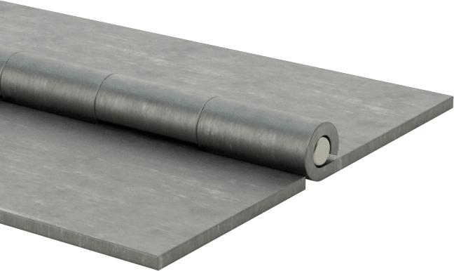 Delikli Olmayan Çelik Piyano Menteşesi, 1" Toplam Genişlik, 1/4“ Uzunluk x 0,113” Çap Eklem