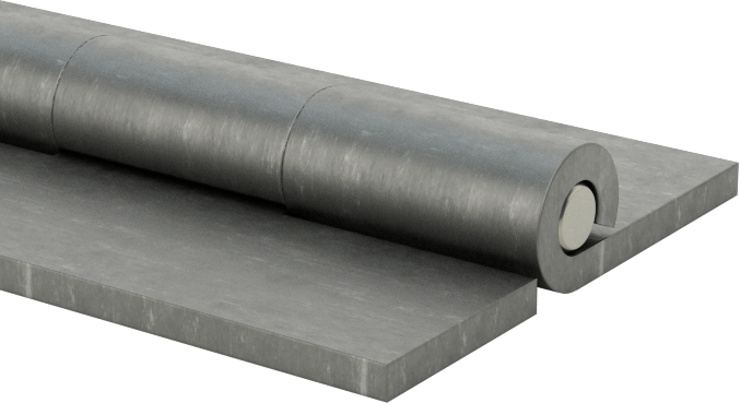 Delikli Olmayan Çelik Piyano Menteşesi, 1-1/16" Toplam Genişlik, 1/2“ Uzunluk x 0,245” Çaplı Mafsal