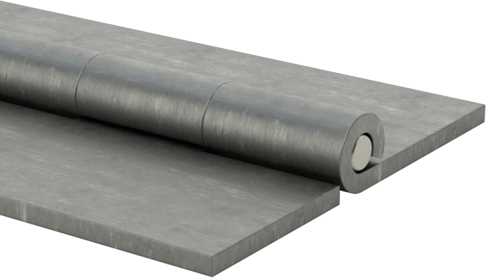 Delikli Olmayan Çelik Piyano Menteşesi, 1-1/2" Toplam Genişlik, 1/2“ Uzunluk x 0,245” Çaplı Mafsal