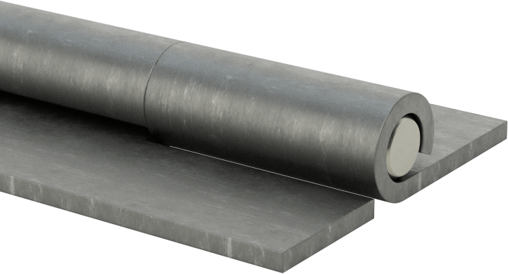 Delikli Olmayan Çelik Piyano Menteşesi, 1-1/2" Toplam Genişlik, 1“ Uzunluk x 0,394” Çaplı Mafsal