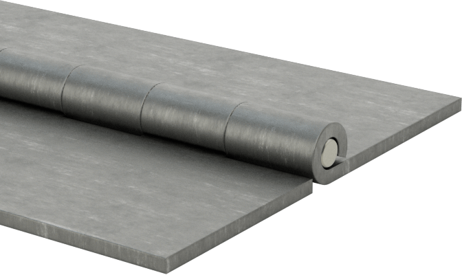 Delikli Olmayan Çelik Piyano Menteşesi, 1-1/4" Toplam Genişlik, 1/4“ Uzunluk x 0,148” Çaplı Mafsal