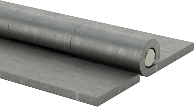 Delikli Olmayan Çelik Piyano Menteşesi, 1-1/16" Toplam Genişlik, 1/2“ Uzunluk x 0,225” Çaplı Mafsal