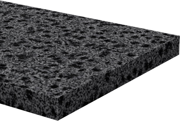 Ultra Hava Koşullarına Dayanıklı EPDM Köpük Levha, Yapışkanlı, Yumuşak, 5/8" Genişlik, 1/16" Kalınlık, 10 Fit Uzunluk