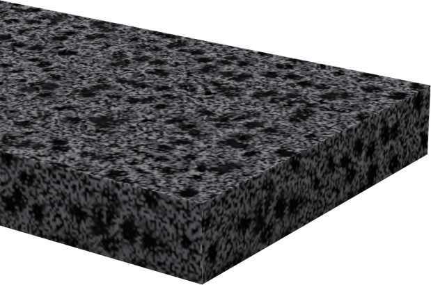 Ultra Hava Koşullarına Dayanıklı EPDM Köpük Levha, Yapışkanlı, Yumuşak, 1/2" Genişlik, 3/32" Kalınlık, 10 Fit Uzunluk