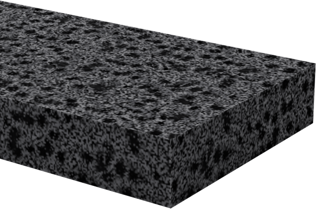 Ultra Hava Koşullarına Dayanıklı EPDM Köpük Levha, Yapışkanlı, Yumuşak, 1/2" Genişlik, 1/8" Kalınlık, 10 Fit Uzunluk