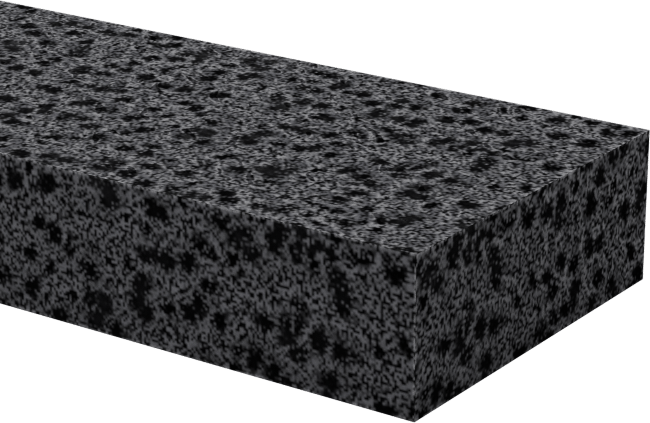 Ultra Hava Koşullarına Dayanıklı EPDM Köpük Levha, Yapışkanlı, Yumuşak, 1/2" Genişlik, 3/16" Kalınlık, 10 Fit Uzunluk