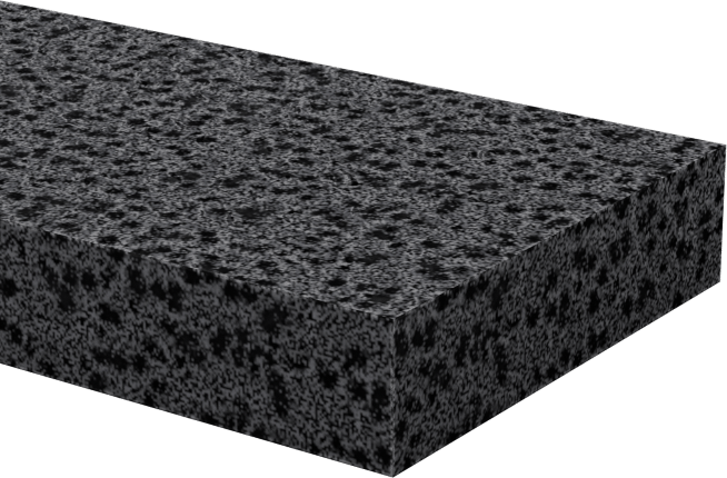 Ultra Hava Koşullarına Dayanıklı EPDM Köpük Levha, Yapışkanlı, Yumuşak, 3/4" Genişlik, 3/16" Kalınlık, 10 Fit Uzunluk