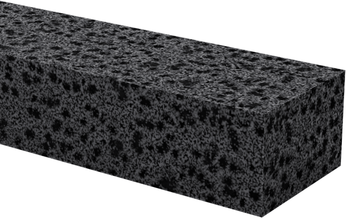 Ultra Hava Koşullarına Dayanıklı EPDM Köpük Levha, Yapışkanlı, Yumuşak, 3/8" Genişlik, 1/4" Kalınlık, 10 Fit Uzunluk
