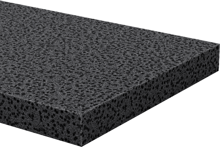 Ultra Hava Koşullarına Dayanıklı EPDM Köpük Levha, Yapışkanlı, Yumuşak, 2 inç Genişlik, 1/4" Kalınlık, 10 Fit Uzunluk