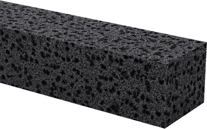 Ultra Hava Koşullarına Dayanıklı EPDM Köpük Levha, Yapışkanlı, Yumuşak, 3/8" Genişlik, 5/16" Kalınlık, 10 Fit Uzunluk