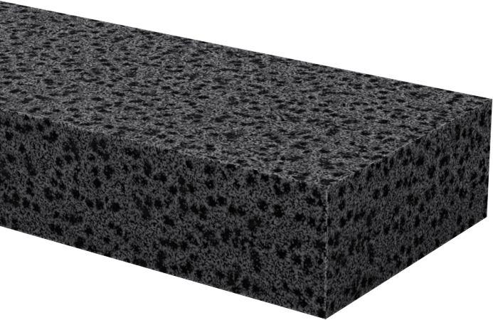 Ultra Hava Koşullarına Dayanıklı EPDM Köpük Levha, Yapışkanlı, Yumuşak, 3/4" Genişlik, 5/16" Kalınlık, 10 Fit Uzunluk