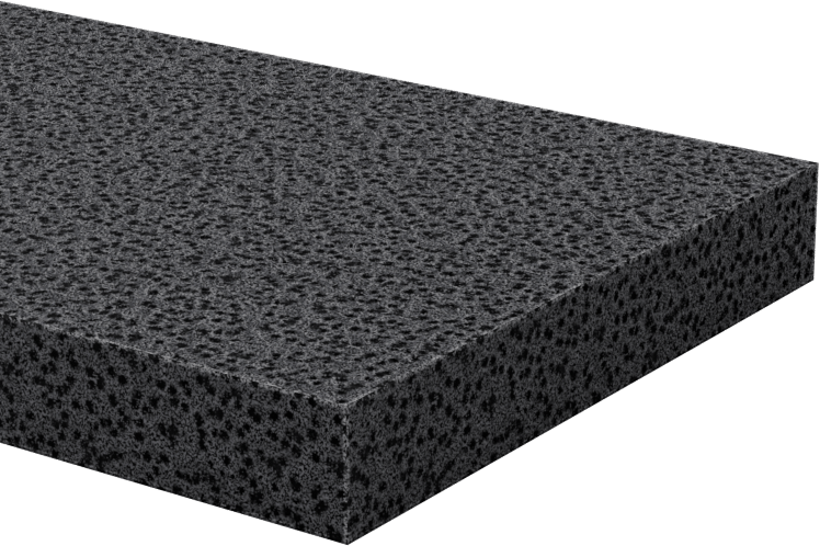 Ultra Hava Koşullarına Dayanıklı EPDM Köpük Levha, Yapışkanlı, Yumuşak, 2 inç Genişlik, 5/16" Kalınlık, 10 Fit Uzunluk