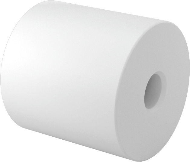 Yapışmaz Avara Silindiri, UHMW Yatak, 1“ Çap x 1” Genişlikte Silindir, 1/4" Mil Çapı için