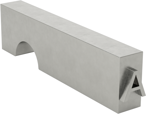 Çelik Mesaj Damgası, 1/8" Karakter Yüksekliği