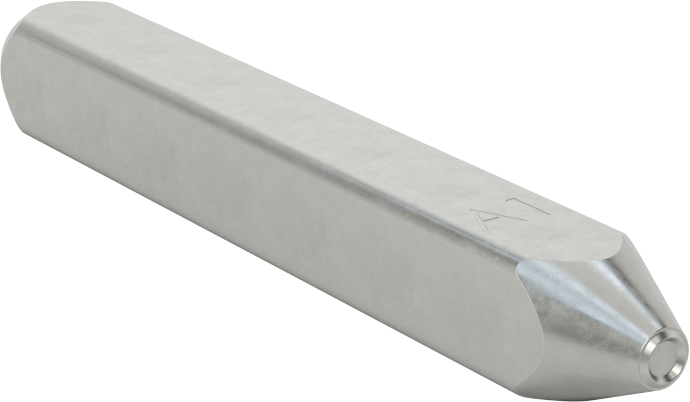 Denetim Sembolü Çelik Damga, Sembol A1 (Daire), 1/8" Karakter Yüksekliği