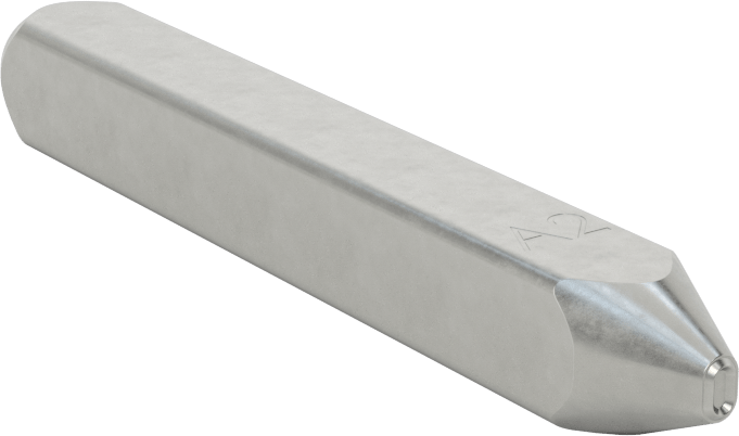 Denetim Sembolü Çelik Damga, Sembol A2 (Oval), 1/8" Karakter Yüksekliği