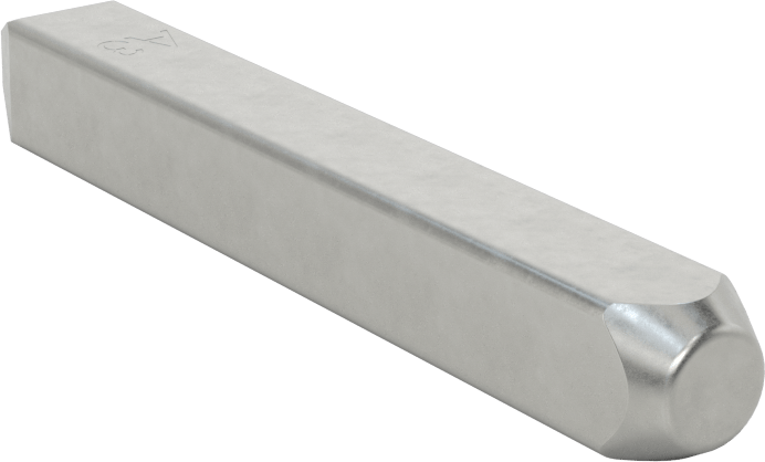 Denetim Sembolü Çelik Damga, Sembol A3 (Kare), 1/8" Karakter Yüksekliği
