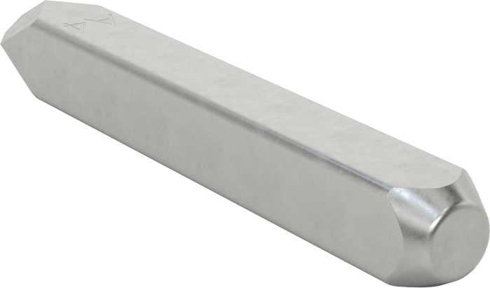 Denetim Sembolü Çelik Damga, Sembol A4 (Elmas), 1/8" Karakter Yüksekliği