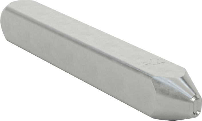 Denetim Sembolü Çelik Damga, Sembol A2 (Oval), 3/16" Karakter Yüksekliği